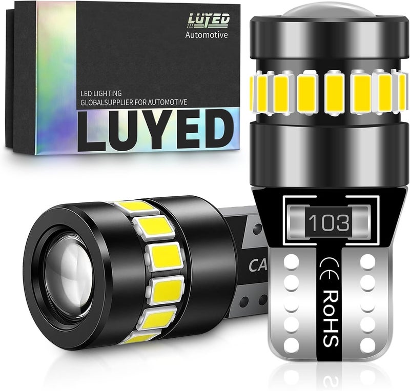 LUYED 194 LED Bulb License Plate Bulb White Bright, 168 T10 LED Bulbs Canbus Error Free, 6500K 2825 W5W for Map Dome Trunk Cargo Lights(2 Pack) - Image 1